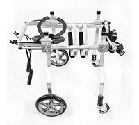 KROITY Sedia a Rotelle per Cani 4 Ruote Sedia a Rotelle per Animali Domestici a Supporto Completo Regolabile Carrello Cani, per Zampe Anteriori E Posteriori Riabilitazione
