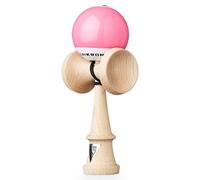 KROM PRO Kendama Originale in Legno per Principianti ed esperti - Pop LOL Rosa - Gioco di abilità per Esterni e Interni - Giocattolo in Legno con Corda e Palla