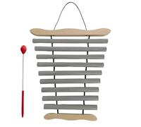 Kronabelle Campanello portatile a 9 note con martello, strumento in metallo argento, cura del suono, educazione, percussioni per casa, studio e aula