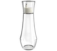 Kronabelle Dispenser per collutorio in vetro ricaricabile, 250 ml, trasparente, con coperchio, design facile da pompare per uso sul piano di lavoro