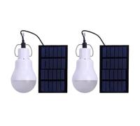 Kronabelle Lampadine a LED ad energia solare, 2 pezzi, W/gancio, luce di emergenza portatile, ricaricabile tramite USB, per tenda da campeggio, grandangolo, interruzioni di corrente, casa, esterni