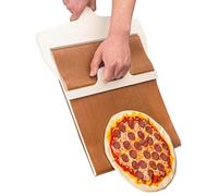 Kronabelle Pala per pizza con manico, 15,4 x 29 cm, in legno per un facile trasferimento, design scorrevole resistente al calore, per uso domestico e ristorante