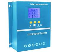 Kronabelle Regolatore di carica solare da 12 V, 24 V, 36 V, 48 V, 60 A, display LCD retroilluminato, con protezioni, guscio in plastica, 7,3 x 7,7 x 2,7 pollici