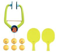 Kronabelle Set da ping pong da porta, kit da appendere con 2 racchette e 6 palline, altezza regolabile, divertente design a cartoni animati, migliora la coordinazione occhio-mano per tutte le età