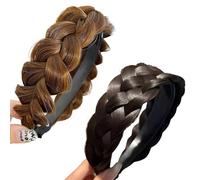 Kronabelle Set di 2 fasce per capelli da donna, a cinque fili singoli e larghi, fibra ad alta temperatura, antiscivolo, eleganti e versatili per ogni occasione