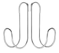 Kronabelle Set di 2 ganci a S in acciaio inox resistente, ideali per riporre tubi da giardino, senza foratura, resistenti alle intemperie, adatti alla maggior parte dei rubinetti