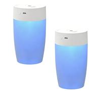 Kronabelle Set di 2 mini umidificatori, capacità 350 ml, silenziosa nebbia fredda USB, luce notturna a LED a 7 colori, perfetta per casa o in viaggio