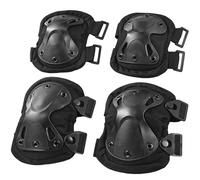 Kronabelle Set di 4 ginocchiere tattiche e gomitiere, equipaggiamento protettivo regolabile per ciclismo, skateboard, paintball, softair, sport all'aria aperta