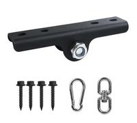 Kronabelle Supporto per sacco pesante con rotazione a 360°, gancio per sacco da boxe in acciaio per soffitto, piastra da 12,7 x 3,2 cm, per boxe, MMA e Muay Thai, con moschettone, supporto
