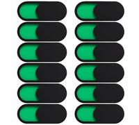 Kronabelle Webcam in acrilico per la privacy, luce di stato scorrevole rosso/verde, 25,4 x 4 cm (4 cm), collezione dodici pezzi, semplice da installare, adatta per laptop, PC, tablet e altro