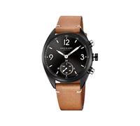Kronaby Orologio Ibrido Uomo Pelle Marrone - Analogico Intelligente - Impermeabile 10 ATM - Musica, Passi, Notifiche - S3116/1 Apex