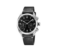 Kronaby Orologio Ibrido Uomo Pelle Nera - Analogico Intelligente - Impermeabile 10 ATM - Musica, Passi, Notifiche - S3763/2 Apex