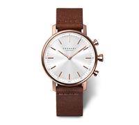 Kronaby Orologio ibrido Carat S1401/1 Donna pelle marrone Vetro zaffiro 10 ATM Contapassi & Musica