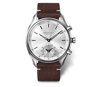 Kronaby Orologio Smart Uomo Ibrido in Acciaio Inossidabile e Pelle Marrone | Analogico Smart, Impermeabile 10 ATM S0714/1, Controllo Musica, Contapassi, Notifica e Rifiuta Chiamate, Sekel
