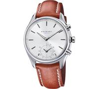Kronaby Orologio Smart Uomo Ibrido in Acciaio Inossidabile e Pelle Marrone | Analogico Smart, Impermeabile 10 ATM S3781/5, Controllo Musica, Contapassi, Notifica e Rifiuta Chiamate, Sekel