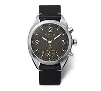 Kronaby Orologio Ibrido Uomo Pelle Nera - Analogico Intelligente - Impermeabile 10 ATM - Musica, Passi, Notifiche - S3114/1 Apex
