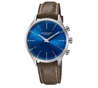 Kronaby Orologio Smart Uomo Ibrido in Acciaio Inossidabile e Pelle Marrone