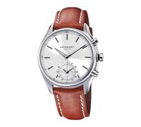 Kronaby Orologio Ibrido Uomo Pelle Marrone - Analogico Intelligente - Impermeabile 10 ATM - Musica, Passi, Notifiche - S3781/5 Sekel