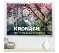 Kronach - drei Flüsse und eine Festung (hochwertiger Premium Wandkalender 2026 DIN A2 quer), Kunstdruck in Hochglanz: Zwischen den Flüssen Haßlach, ... gelegene Stadt zu Füßen der Festung Rosenberg