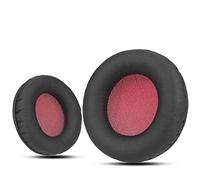 Krone Kalpasmos Cuscinetti di ricambio universali da 75 mm per cuffie On-Ear Sony, ATHAKG, HifiMan, Philips, Fostex, JVC, Pioneer (elenco all'interno), nero e rosso