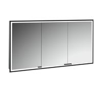 Kronenbach Cube 2.0 armadietto 130x17x70 cm con specchio nero KB100235MB