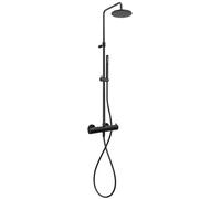 Kronenbach Lima 2.0 Black set doccia a parete con termostato con soffione nero 100.2821 SM