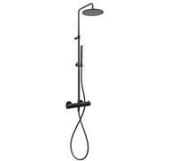 Kronenbach Lima 2.0 Black set doccia a parete con termostato con soffione nero 100.2822SM