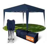 Kronenburg Gazebo Pieghevole 2x2m Impermeabile con Protezione UV 50+, Padiglione Rapido da Giardino, Incluso Borsa e Picchetti, Struttura Robusta, Altezza Regolabile, Blu