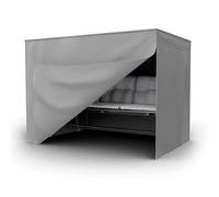Kronenburg Telo di copertura per dondolo Hollywood, resistente all'inverno, 3-4 posti, in tessuto Oxford 420D, 150 x 210 x 150 cm, colore grigio, copertura con 2 cerniere, telo di copertura per altalena da giardino resistente alle intemperie