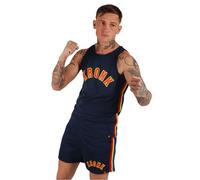 Kronk - Guerra Boxe Vest - Formazione Palestra Vestito, Durevole Atletico Allenamento Abbigliamento, Confortevole Uomo Sport Vest, Marina Militare, M