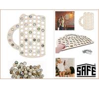 Kronkorkensammler Birra Boccale Birra Raccogliere Vetrina Legno Aperto per 70