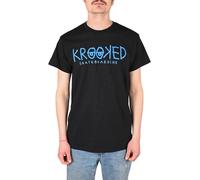 Krooked Eyes T-Shirt In Cotone - Nero/Blu