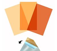 KROPP 3 pellicole colorate adesive per lampade a LED, taglio 20 x 12 cm, 3 tonalità bianco caldo, filtro colore per correzione del colore, luce diurna a luce incandescente, confezione da 3