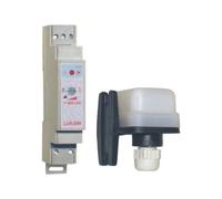 KROS S.R.L. CREPUSCOLARE 1 MODULO C/SONDA EST. Pulsante Manuale Su Guida DIN