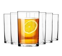 KROSNO Alto Bicchieri Acqua Succo Tè Cafe Vetro | Set di 6 | 250 ML | Collezione Basic | Ideale per la Casa, Ristorante e Ricevimenti | Adatto alla Lavastoviglie