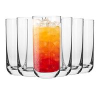 KROSNO Alto Bicchieri Acqua Succo Vetro | Set di 6 | 360 ML | Collezione Glamour | Ideale per la Casa, Ristorante e Ricevimenti | Adatto alla Lavastoviglie