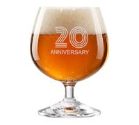 Krosno Bicchiere da Cognac 1 x 230 ml, 20 Anniversario, Celebration Moments | Calici da degustazione brandy, whisky, birra piccola, giubileo festeggiare, Cristallo senza piombo, Lavabile in lavastoviglie