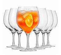 Krosno Bicchiere da Gin Ballon Acqua Aperol | Set 6 | 700 ml | Lavastoviglie