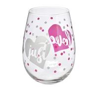 KROSNO Bicchiere per bevande e bevande, 500 ml, collezione "Just Love", in vetro senza piombo, decorato a mano, per acqua, succhi di frutta e cocktail, ideale come regalo, lavaggio a mano