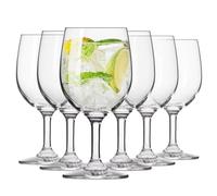 KROSNO Bicchieri acqua, succhi e bevande, set da 6 x 250 ml, della collezione Servo Line, forma classica, a forma semplice, versatile, in vetro basso, senza olio, lavabile in lavastoviglie