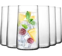 Krosno Bicchieri Alti da Acqua Set di 6, 550 ml, Ondulato, Avant-Garde LUMI
