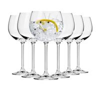 Krosno Bicchieri balloon da gin e acqua | Set da 6 | 480 ml | Collezione Venezia | Ideali per casa, ristoranti ed eventi | Lavabili in lavastoviglie | Cristallo senza piombo