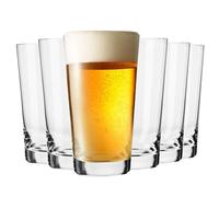 KROSNO Bicchieri Birra Weizen Vetro 0,5 Litri | Set di 6 | 530 ML | Collezione Pure | Perfetto per casa, ristoranti e Feste | Adatto alla Lavastoviglie