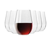 KROSNO Bicchieri Calice da Vino Rosso Vetro senza Stelo | Set di 6 | 580 ML | Collezione Harmony | Ideale per la Casa, Ristorante Feste e Ricevimenti | Adatto alla Lavastoviglie