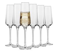 Krosno Bicchieri Calice Flute Champagne Spumante Vetro | Set di 6 | 180 ML | Collezione Avant-Garde | Ideale per Casa Ristorante Feste e Ricevimenti | Adatto alla Lavastoviglie