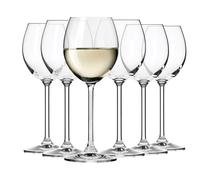 Krosno Bicchieri Calice Vino Bianco | Set di 6 | 250 ML | Collezione Venezia | Ideale per la Casa, Ristorante Feste e Ricevimenti | Adatto alla Lavastoviglie