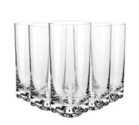 KROSNO Bicchieri da 6 x 350 ml, collezione Mixology, fondo a tre scomparti, forma semplice, in vetro di alta qualità, ideale per cocktail, succhi di frutta e acqua, lavabili in lavastoviglie