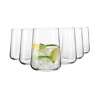 Krosno Bicchieri da acqua, bevande e succhi | Design elegante | Vetro senza piombo | Set di 6 bicchieri | 490 ml | Ideali per la casa, i ristoranti e le feste | Lavabili in lavastoviglie