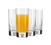 Krosno Bicchieri da Acqua Molati, set da 4 pezzi, 300 ml, Collezione Saga | Per acqua succhi e cocktail, Motivo molato classico, Vetro fatto a mano, Idea regalo