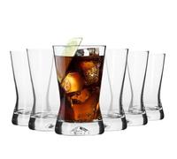 KROSNO Bicchieri da acqua, succhi di frutta, bevande e bevande, set da 6 x 250 ml, collezione X-Line, ergonomico a forma di X, ideale per feste ed eventi, design moderno, lavabile in lavastoviglie